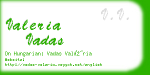 valeria vadas business card